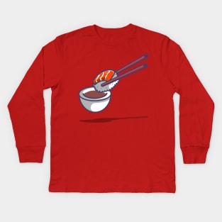 sashimi and sauce Kids Long Sleeve T-Shirt